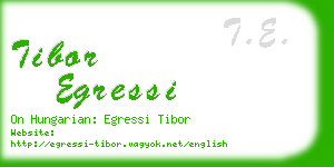 tibor egressi business card